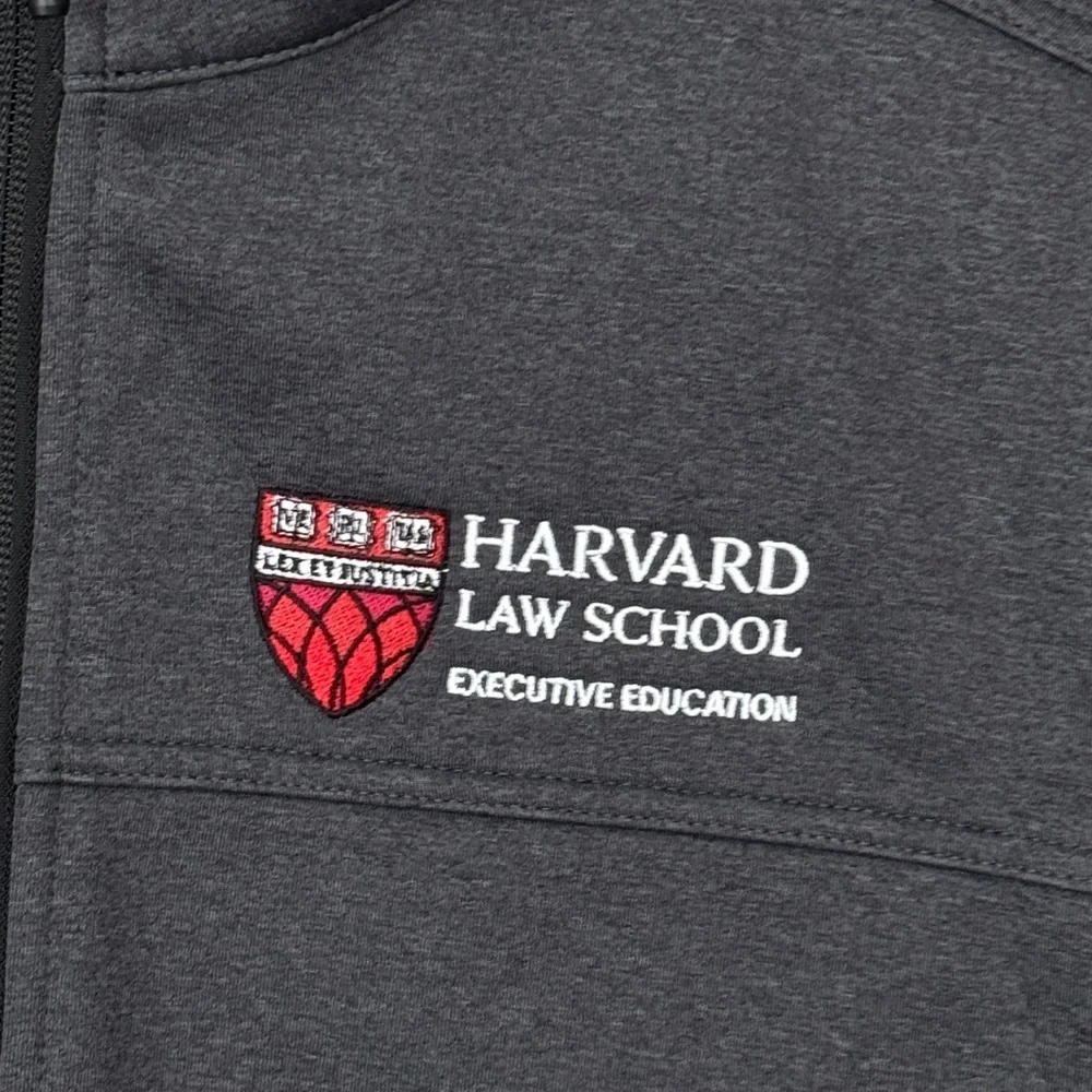 The North Face Harvard Law School Ridgewall soft shell vest zip up embroidered